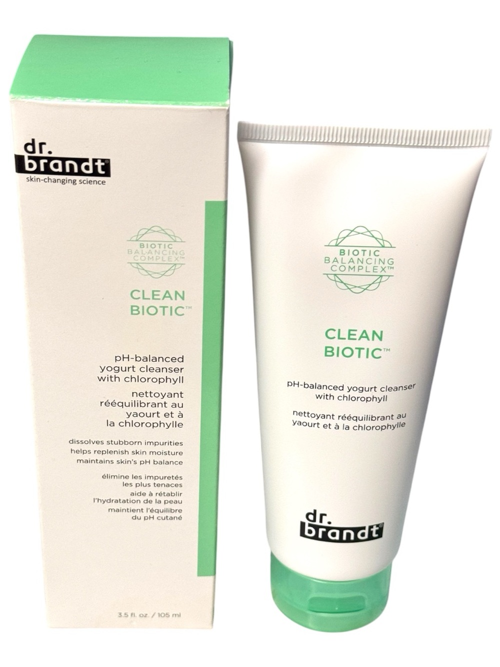 dr. brandt Clean Biotic pH-Balanced Yogurt Cleanser w/Chlorophyll 3.5oz NIB $38